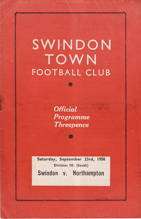 <b>Saturday, September 23, 1950</b><br />vs. Northampton Town (Home)